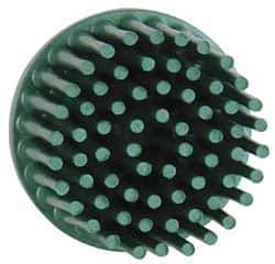 3M - 1" 50 Grit Ceramic Straight Disc Brush - Coarse Grade, Type R Quick Change Connector, 5/8" Trim Length - Eagle Tool & Supply