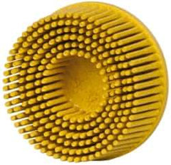 3M - 2" 80 Grit Ceramic Tapered Disc Brush - Medium Grade, Type R Quick Change Connector, 5/8" Trim Length - Eagle Tool & Supply