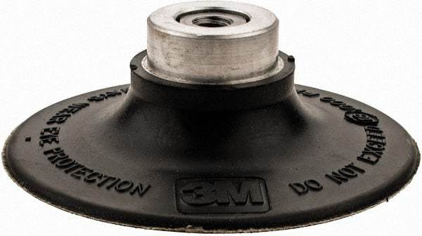 3M - 3" Diam Quick-Change Type R Disc Backing Pad - Medium Density, 18,000 RPM, Roloc TR Compatible - Eagle Tool & Supply