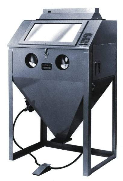 Econoline - 51" Wide x 63" High x 25" Deep Sandblasting Cabinet - Working Dimensions 48" Wide x 22" High x 23" Deep - Eagle Tool & Supply