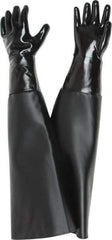 Made in USA - Size L (7) Neoprene Sand Blasting Work Gloves - For General Purpose, Uncoated, Paired - Eagle Tool & Supply