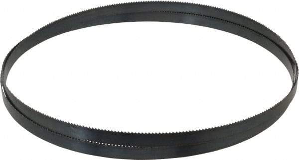 Starrett - 10 TPI, 8' Long x 1/2" Wide x 0.025" Thick, Welded Band Saw Blade - Carbon Steel, Toothed Edge, Raker Tooth Set, Flexible Back, Contour Cutting - Eagle Tool & Supply