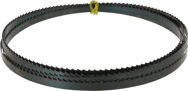 Starrett - 4 TPI, 12' 6" Long x 1/2" Wide x 0.025" Thick, Welded Band Saw Blade - Carbon Steel, Toothed Edge, Raker Tooth Set, Flexible Back, Contour Cutting - Eagle Tool & Supply