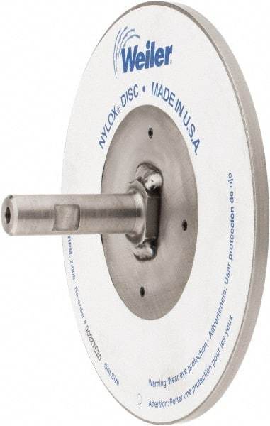 Weiler - 7/8" Arbor Hole to 3/4" Shank Diam Drive Arbor - For 8" Weiler Disc Brushes - Eagle Tool & Supply
