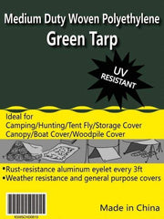 Value Collection - 60' Long x 40' Wide Polyethylene Tarp & Dust Cover - Green, 9 to 10 mil Thickness - Eagle Tool & Supply