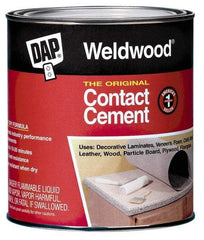 DAP - 1 Gal Can Tan Contact Adhesive - 15 min Working Time, Bonds to Cardboard, Concrete, Metal, Paper, Particle Board, Rubber & Wood - Eagle Tool & Supply