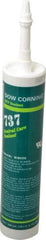 Dow Corning - 10.1 oz Cartridge White RTV Silicone Joint Sealant - -85 to 350°F Operating Temp, 14 min Tack Free Dry Time, 24 hr Full Cure Time, Series 737 - Eagle Tool & Supply