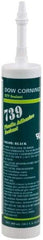 Dow Corning - 10.1 oz Cartridge Black RTV Silicone Joint Sealant - -49 to 392°F Operating Temp, 75 min Tack Free Dry Time, 24 to 72 hr Full Cure Time, Series 739 - Eagle Tool & Supply