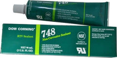 Dow Corning - 3 oz Tube Off-White RTV Silicone Joint Sealant - -67 to 350°F Operating Temp, 30 min Tack Free Dry Time, 36 hr Full Cure Time, Series 748 - Eagle Tool & Supply