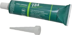 Dow Corning - 3 oz Tube Clear RTV Silicone Joint Sealant - -85 to 356°F Operating Temp, 13 min Tack Free Dry Time, 24 hr Full Cure Time, Series 734 - Eagle Tool & Supply