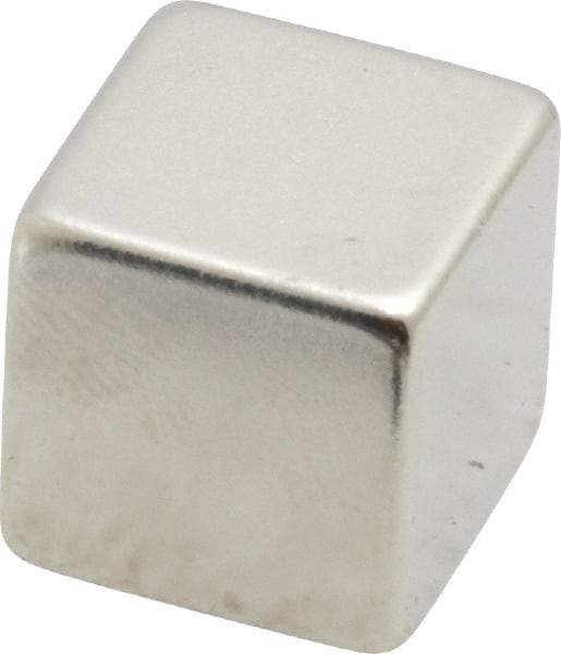 Eclipse - 4.4 Lb Max Holding Capacity Neodymium Rare Earth Block Magnet - 1/2" Long x 1/2" Wide x 1/2" High, 248°F Max Operating Temp - Eagle Tool & Supply