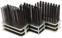 Value Collection - 114 Piece Transfer Punch Set - 3/32 to 17/32" Round Shank - Eagle Tool & Supply