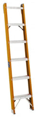 Louisville - 8 Steps, 8' High, Type IA Rating, Fiberglass Shelf Ladder - Eagle Tool & Supply