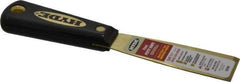Hyde Tools - 1-1/4" Wide Brass Putty Knife - Stiff, Nylon Handle, 7.6" OAL - Eagle Tool & Supply