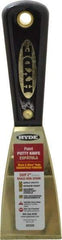Hyde Tools - 2" Wide Brass Putty Knife - Stiff, Nylon Handle, 7-3/4" OAL - Eagle Tool & Supply