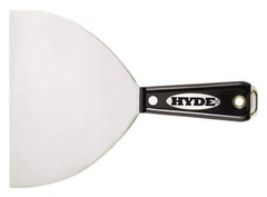 Hyde Tools - 4" Wide Stainless Steel Taping Knife - Flexible, Nylon Handle, 8-1/8" OAL - Eagle Tool & Supply