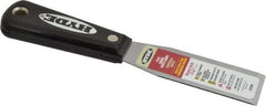 Hyde Tools - 1-5/16" Wide Steel Taping Knife - Stiff, Nylon Handle, 7-3/4" OAL - Eagle Tool & Supply
