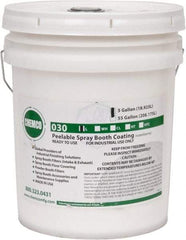 Made in USA - White Water Base Booth Coating - 5 Gallons, Spray, Coverage 250 Square Feet at 2 mil - Eagle Tool & Supply