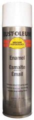 Rust-Oleum - White, 15 oz Net Fill, Flat, Enamel Spray Paint - 14 Sq Ft per Can, 15 oz Container, Use on Rust Proof Paint - Eagle Tool & Supply