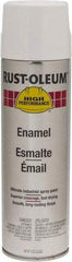 Rust-Oleum - White, 15 oz Net Fill, Gloss, Enamel Spray Paint - 14 Sq Ft per Can, 15 oz Container, Use on Rust Proof Paint - Eagle Tool & Supply