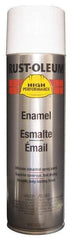 Rust-Oleum - Fleet White, 15 oz Net Fill, Gloss, Enamel Spray Paint - 14 Sq Ft per Can, 15 oz Container, Use on Rust Proof Paint - Eagle Tool & Supply