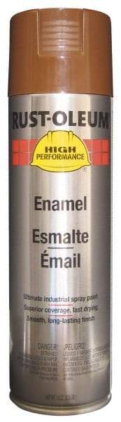 Rust-Oleum - Chestnut Brown, 15 oz Net Fill, Gloss, Enamel Spray Paint - 14 Sq Ft per Can, 15 oz Container, Use on Rust Proof Paint - Eagle Tool & Supply
