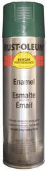 Rust-Oleum - Dark Green, 15 oz Net Fill, Gloss, Enamel Spray Paint - 14 Sq Ft per Can, 15 oz Container, Use on Rust Proof Paint - Eagle Tool & Supply