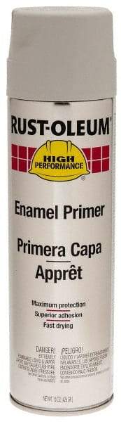 Rust-Oleum - 15 oz Flat Gray Enamel Spray Primer - 14 Sq Ft Coverage - Eagle Tool & Supply