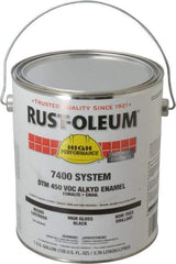 Rust-Oleum - 1 Gal Black High Gloss Finish Industrial Enamel Paint - Interior/Exterior, Direct to Metal, <450 gL VOC Compliance - Eagle Tool & Supply