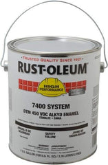Rust-Oleum - 1 Gal Safety Yellow Gloss Finish Industrial Enamel Paint - Interior/Exterior, Direct to Metal, <450 gL VOC Compliance - Eagle Tool & Supply