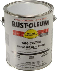Rust-Oleum - 1 Gal Safety Green Gloss Finish Industrial Enamel Paint - Interior/Exterior, Direct to Metal, <450 gL VOC Compliance - Eagle Tool & Supply