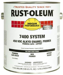Rust-Oleum - 1 Gal Red Damp-Proof Primer - 230 to 435 Sq Ft/Gal, <450 gL Content, Direct to Metal, Quick Drying - Eagle Tool & Supply