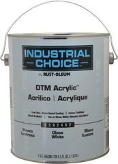 Rust-Oleum - 1 Gal White Gloss Finish Alkyd Enamel Paint - Interior/Exterior, Direct to Metal, <250 gL VOC Compliance - Eagle Tool & Supply