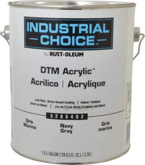 Rust-Oleum - 1 Gal Navy Gray Semi Gloss Finish Alkyd Enamel Paint - Interior/Exterior, Direct to Metal, <250 gL VOC Compliance - Eagle Tool & Supply