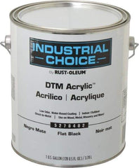 Rust-Oleum - 1 Gal Black Flat Finish Acrylic Enamel Paint - Interior/Exterior, Direct to Metal, <250 gL VOC Compliance - Eagle Tool & Supply