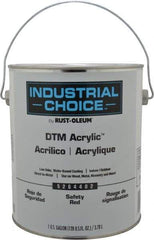 Rust-Oleum - 1 Gal Safety Red Semi Gloss Finish Acrylic Enamel Paint - Interior/Exterior, Direct to Metal, <250 gL VOC Compliance - Eagle Tool & Supply