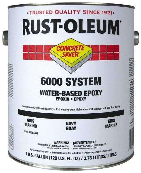 Rust-Oleum - 1 Gal High Gloss Navy Gray Water-Based Epoxy - 200 to 350 Sq Ft/Gal Coverage, <250 g/L VOC Content - Eagle Tool & Supply
