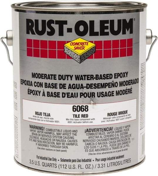 Rust-Oleum - 1 Gal High Gloss Tile Red Water-Based Epoxy - 200 to 350 Sq Ft/Gal Coverage, <250 g/L VOC Content - Eagle Tool & Supply