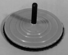 AutoQuip - 1" Diam Adhesive/PSA Disc Backing Pad - 1/4" Shank Diam, Medium Density, 25,000 RPM - Eagle Tool & Supply