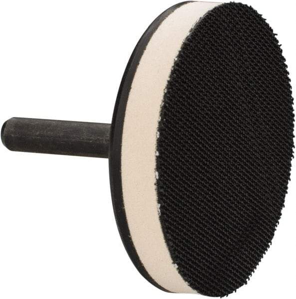 AutoQuip - 2" Diam Hook & Loop Disc Backing Pad - 1/4" Shank Diam, Medium Density, 22,000 RPM - Eagle Tool & Supply