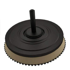 AutoQuip - 3" Diam Hook & Loop Disc Backing Pad - 1/4" Shank Diam, Medium Density, 18,000 RPM - Eagle Tool & Supply