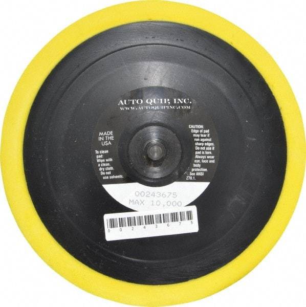 AutoQuip - 6" Diam Adhesive/PSA Disc Backing Pad - Medium Density, 10,000 RPM - Eagle Tool & Supply
