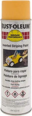 Rust-Oleum - 18 fl oz Yellow Striping Paint - 275' to 300' Coverage at 3" Wide, Solvent-Based Formula - Eagle Tool & Supply