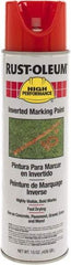 Rust-Oleum - 15 fl oz Orange Marking Paint - 300' to 350' Coverage at 1-1/2" Wide, Solvent-Based Formula - Eagle Tool & Supply