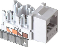 Hubbell - 8 Position, Cat5e Modular Jack - CSA Certified, RoHS Compliant, UL Listed - Eagle Tool & Supply