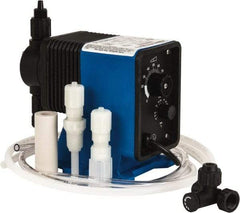 Pulsafeeder - 120/230 Volt, 150 psi, 0.25 GPH, Electronic Metering Pump - 9.6 Inch Long x 5 Inch Wide x 9.6 Inch High - Eagle Tool & Supply