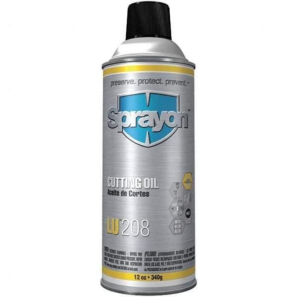 Sprayon - Sprayon, 12 oz Aerosol Cutting Fluid - Straight Oil, For Broaching, Cutting, Drilling, Grinding, Machining, Sawing, Threading - Eagle Tool & Supply