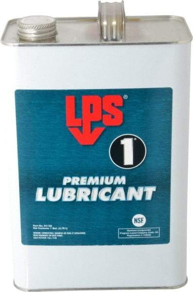 LPS - 1 Gal Bottle Dry Film Penetrant/Lubricant - Clear Yellow, Food Grade - Eagle Tool & Supply