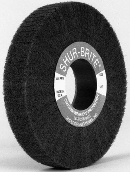 Superior Abrasives - 6" Diam 120 Grit Aluminum Oxide Unmounted Flap Wheel - 2" Hole, 1" Wide, Coated, Grade Fine, 3,400 Max RPM - Eagle Tool & Supply