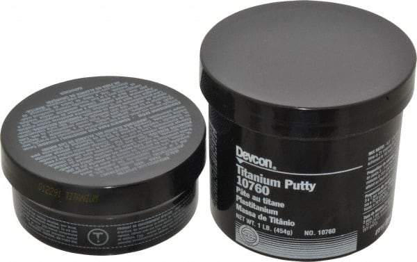 Devcon - 1 Lb Kit Gray Epoxy Resin Putty - 150°F (Wet), 350°F (Dry) Max Operating Temp, 16 hr Full Cure Time - Eagle Tool & Supply